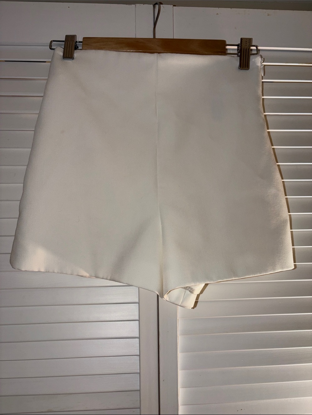 Zara High Waisted Tailored Fully Lined Mini Shorts or Skorts-Oyster White SZ Sm - Picture 1 of 6
